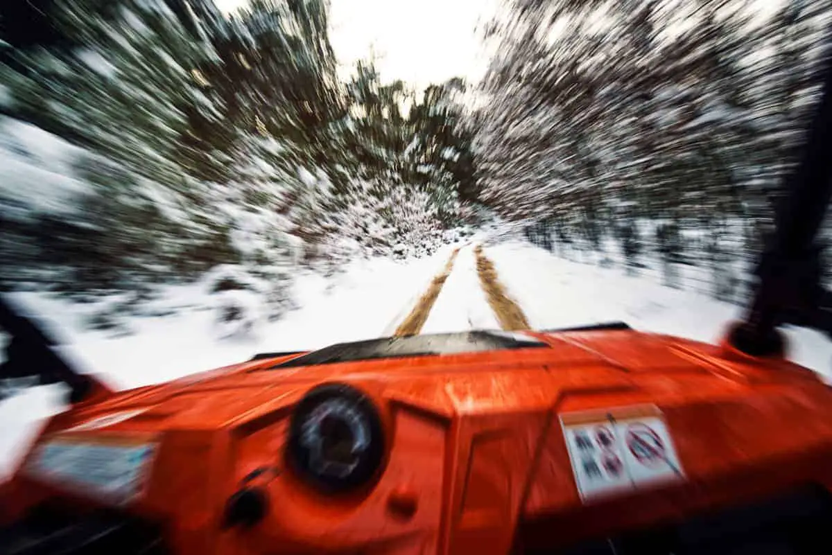 orange UTV in adventure